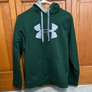 Under Armour Forest Green Hoodie with Grey Logo